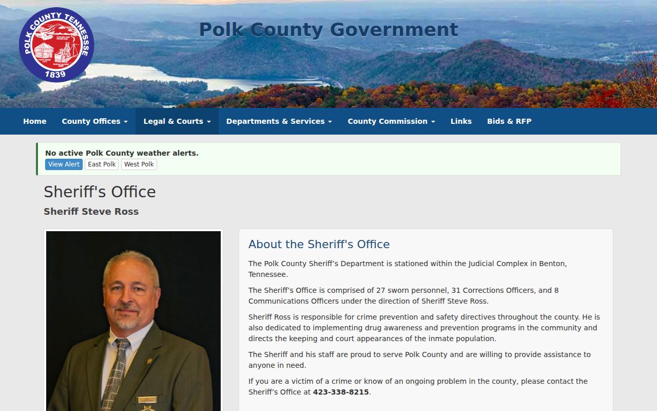 Polk County arrest lookup sheriff and detention contacts