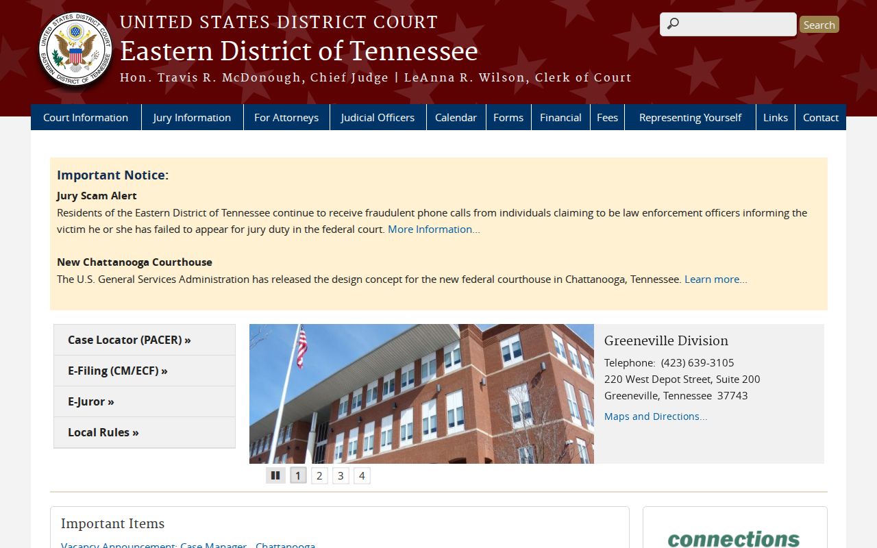 Polk County federal criminal court Eastern District source