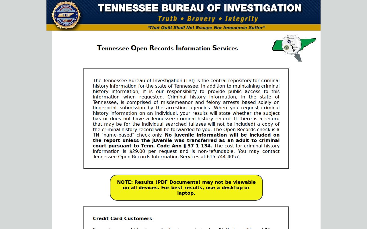 Polk County criminal history TORIS name check entry